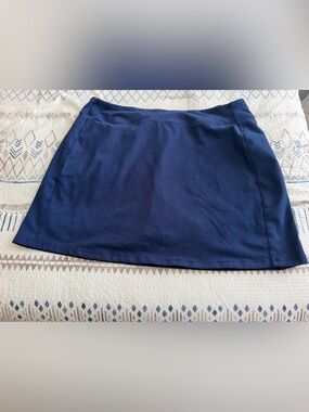 Lands' End Navy Casual Mini Skirt